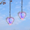 H&D Crystal Heart Shape Pendant, Glass Rainbow Suncatcher