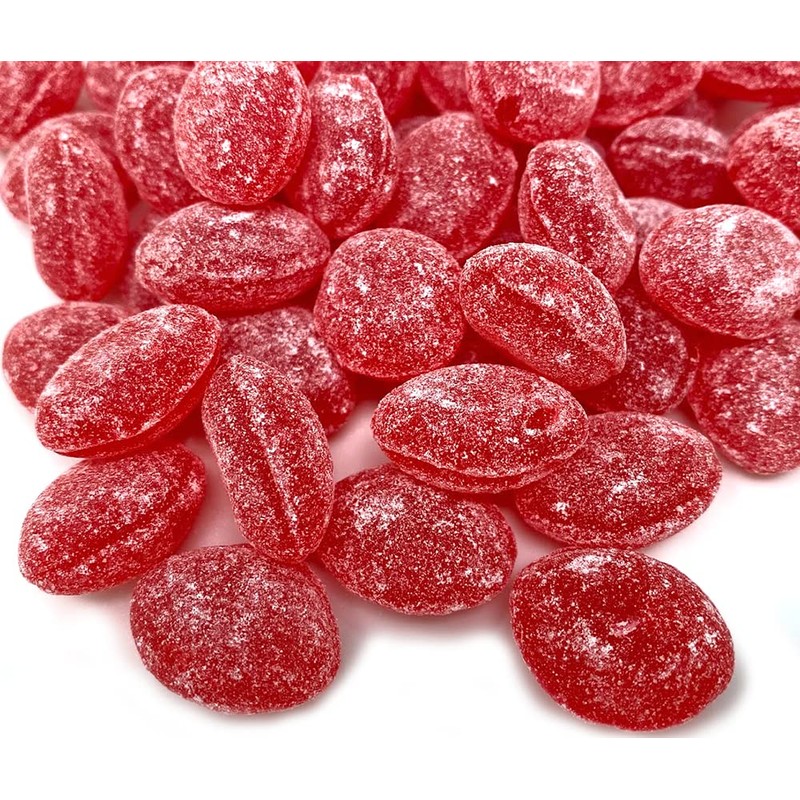 SweetGourmet Natural Sanded Raspberry Drops | Old-Fashioned Hard Candy Bulk