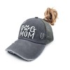 Waldeal Dog Mom Trucker Hat, Adjustable Messy Bun Ponytail Hat