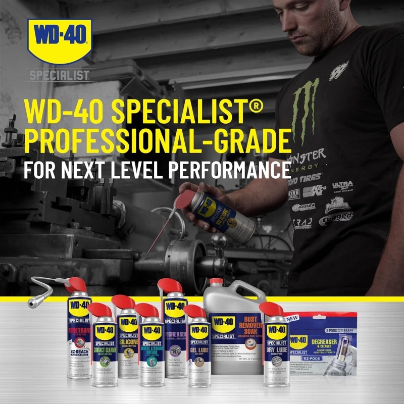 WD-40 Specialist Silicone Lubricant - 11oz, Dual Spray, SMART STRAW