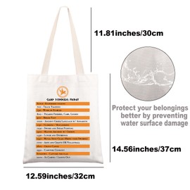 MYSOMY Camp Half Blood Tote Bag - Percy Book Gifts & Merchandise (Camp Schedule)