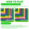 Double-Sided Math Pop Board for Kids - 12x12 Multiplication &