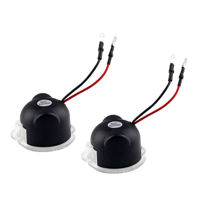 2PCS Rearview Mirror Puddle Lights LED White Light Under Mirror