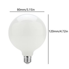 YDJoo G25 LED Light Bulbs 7W Round Light Bulbs 60 Watt Equivalent Cool White 6500K E26 Medium Base G80 Globe Shape LED Glass Vanity Light Bulbs for Mirror Makeup Bathroom Home Light, AC110V(4 Pack)