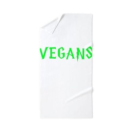 CafePress Vegans Rock Vegan Veganism Vegetarian 30"x60" Absorbent Cotton Back, Soft Beach, Pool Towel
