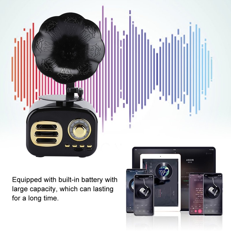 Mini Retro Bluetooth Smart Speaker Portable Loudspeaker Music Player for