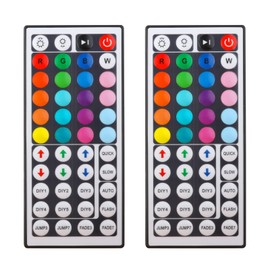 Yiliaw 2 Pack 44 Key RGB LED Strip Light Remote Controller,Wireless Dimmer IR Remote Control Replacement, for SMD 5050 3528 2835 RGB LED Light Strip