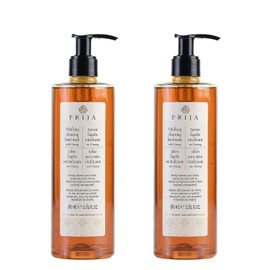 PRIJA Liquid Soap with Ginseng 2 x 380 ml Bottles Revitalising Soap Hotel Wellness