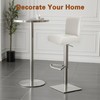 PU Leather Bar Stool Covers with Backs, 4 Pack Stretch