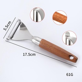 Potato Peeler Vegetable Peeler, Premium Wood, Stainless Steel Speed Peeler Potatoes Good Grip Peeler Y Shaped Multifunctional Peeler for Kitchen, SYSWH1