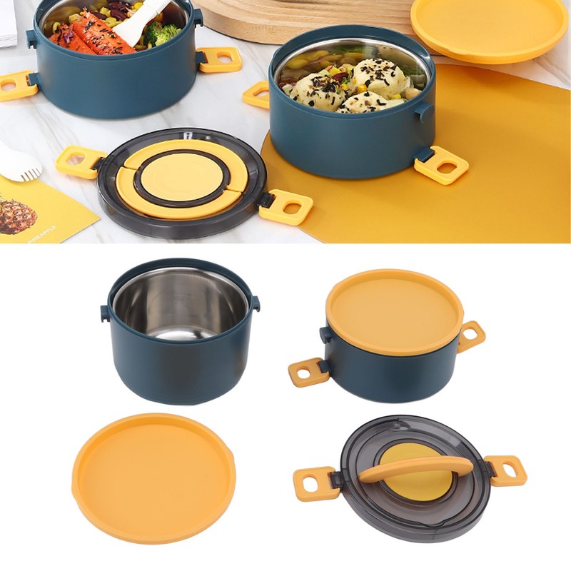Stackable Lunch Box 1600ml Dual Layers Stainless Steel BPA Free