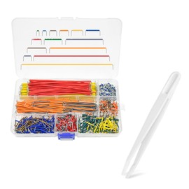 LINTRA 840 Stück Breadboard Kabel, ohne Löten Breadboard Jumper Wire, 14 Verschiedene Größen Steckbrett Verbindungsleitung Kabel, mit Plastik-Zange, für Breadboard-Elektronikgeräte