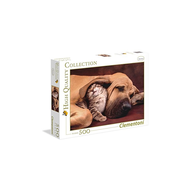 Clementoni Cuddles Cute Cat & Dog 500 Piece Jigsaw Puzzle
