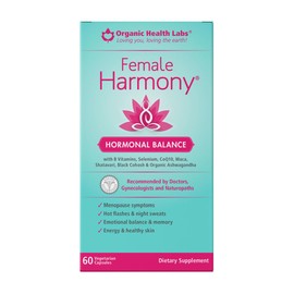 Organic Health Labs Female Harmony Natural Hormonal Support for Women, 60 Veggie Capsules