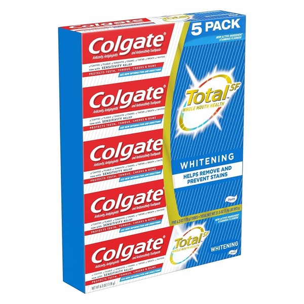 Colgate Total Whitening Toothpaste (6.3 Ounce, 5 Pack)