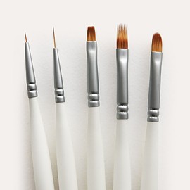 Yogurt gel nail brush 5-piece set + brush cap / 요거트젤 네일브러쉬 5종 세트+브러쉬캡