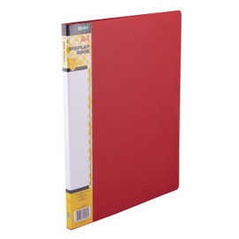 D.RECT Display Book PP A4, 10 Sleeves, Display Folder, Solid, Presentation Folder, Offer Folder, Red