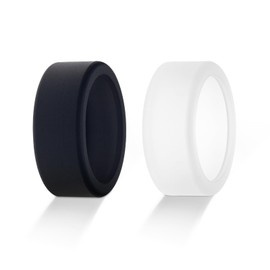 2-Pack Ring Cover Compatible for Oura Ring Gen 3 Horizon/Heritage, Anti-Scratch Elastic Silicone Ring Cover for Oura Ring Gen3 Protector (Black&Clear, S for 6 7 8 9 10)