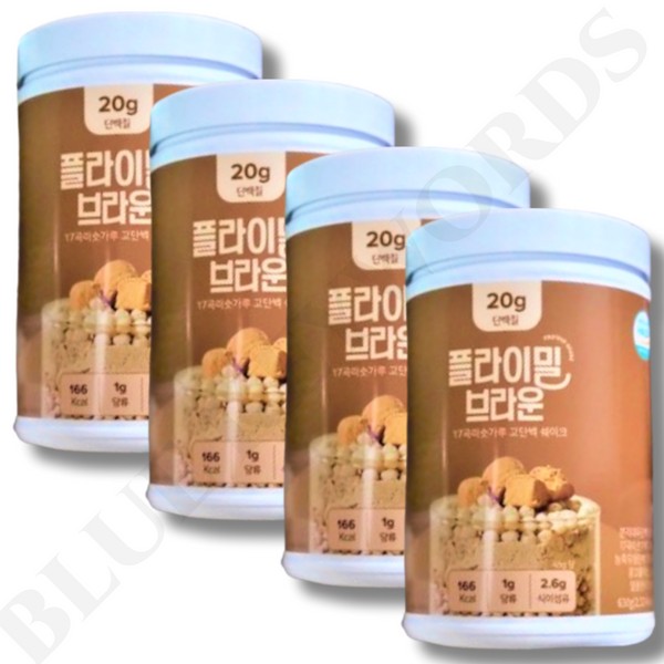 Fly Meal Large Capacity Protein Shake Brown Rice Flour Flavor 630g x 4 cans, 8 weeks supply / 플라이밀 대용량 단백질 쉐이크 브라운 미숫가루맛 630g x 4통 8주분