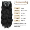 Black Clip in Wavy Hair Extension for Women Add Length(5Pcs