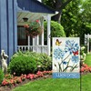 Morigins Floral Butterfly Double Sided Welcome Spring Garden Flag 12.5x18