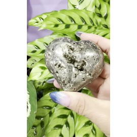 Wholesale Lot 6 Pcs Natural Pyrite Heart ❤️ Crystal Healing Energy
