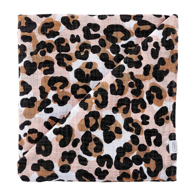 Mud Pie Muslin Swaddle, Leopard