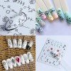 Stiker Uñas 40 Uds Mariposas, Geometría, Plumas, Plantas Etc