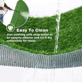 Oiyeefo Fake Grass Pee for Dog Large Artificial Grass Rug Pad for Puppy Potty Washable Grass Mat for Pet Training with Drainage Hole and Easy to Clean (59.1 x39.4Inches)