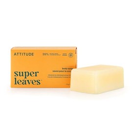 ATTITUDE- Jabón corporal en barra para baño y ducha, certificado por EWG, sin plástico, con ingredientes de origen vegetal y mineral, Vega