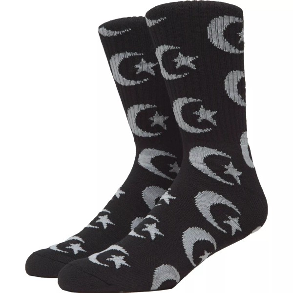 Foundation Skateboards Star & Moon Repeat Crew Socks