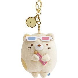 San-X Sumikko Gurashi MF39901 Sumikko Movie Theater Keychain Plush Toy, Cat