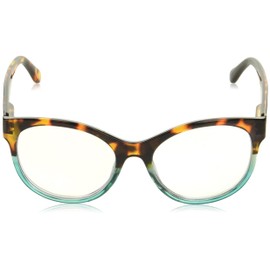 A.J. Morgan Eyewear Unisex Digital Age - Blue Light Blocking Computer Readers Reading Glasses, Tort/Teal, 50mm US