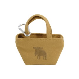 moz Moz Canvas Mini Tote (with carabiner) Camel [Canvas with Carabiner, Pouch, Mini Pouch, Mini Tote, Key Holder, Small Compartment, Coin Case, Coin Purse, Key Case], Camel