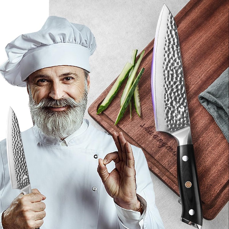 Chef's Knives 8 Inch,VG-10 Core with Damascus Stainless Steel Cladding,Professional