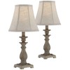 Cali 19" High Beige Candlestick Accent Table Lamps Set of