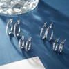 OOOPEL Small Sterling Silver Hoop Earrings Small Huggie Hoops Earring