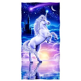 YISUMEI - Bath Towel - Unicorn - 70 cm x 140 cm Beach Towel