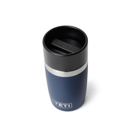 YETI Rambler Travel Bottle, Vacuum Insulated Stainless Steel Bottle with Leakproof Hotshot Commuter Cap, Navy, 8 oz (237 ml)