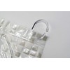 Croydex AE543440 Silver Mosaic Fully Waterproof PVC Shower Curtain, 1800