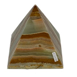 WatanGems 459.9g, 3"x3"x3", Large Natural Onyx Crystal Polished Pyramid Gemstone from Afghanistan, B32439