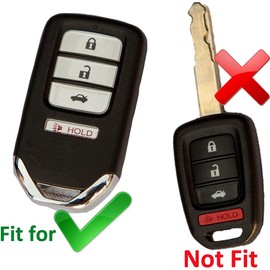 Cantidad (2) Alegender - Funda protectora de silicona completa de 4 botones para llave inteligente, protector de llave con soporte para llave sin contacto para Honda Accord EX-L 2018 2017 2013 2014