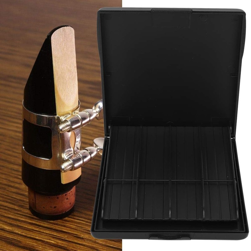 Saxophone Reed Case, Saxophone Clarinet Reed Case Black ABS Waterproof