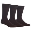Chaps Men's Solid Rib Casual Crew Socks with Embroidered Logo