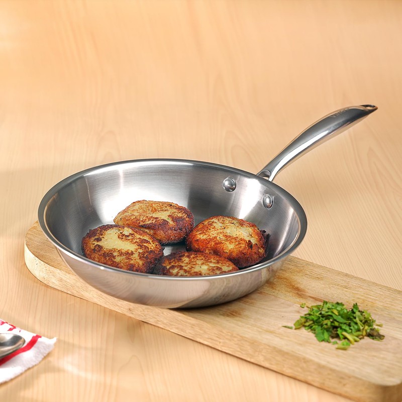 Vinod Platinum Triply Stainless Steel Frypan 24 cm | 2.5