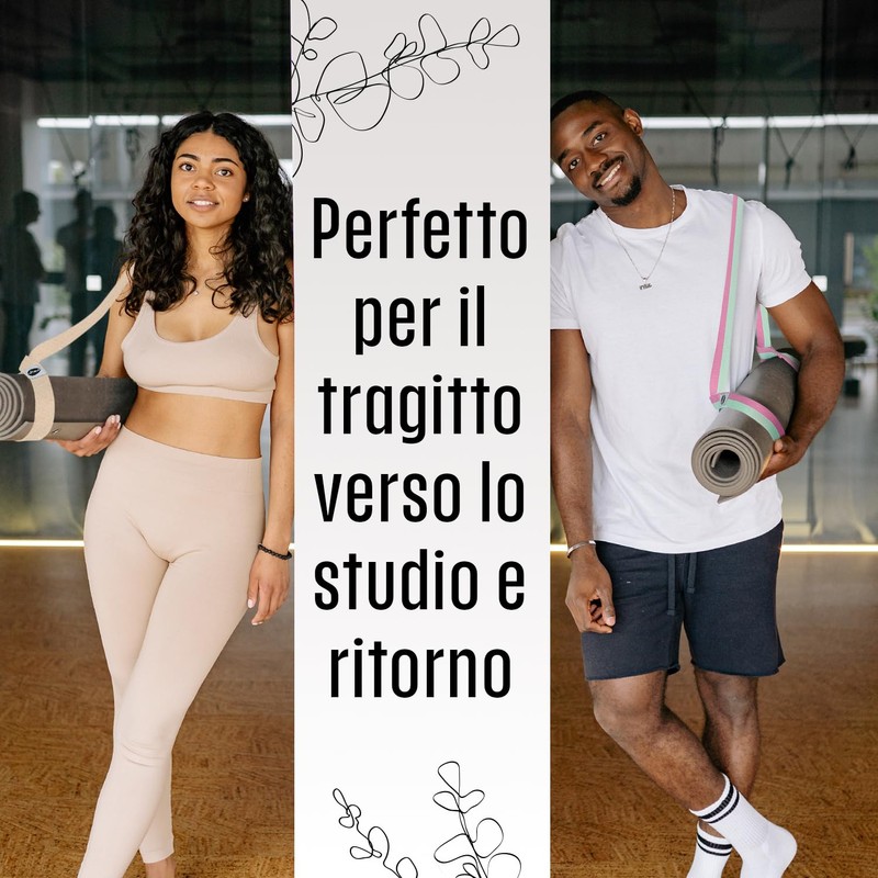 TECEUM Cintura Premium per Tappetino Yoga in Morbido Cotone Universale
