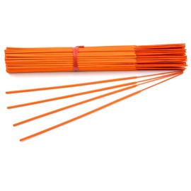 100 Unscented (Orange) Incense Sticks 11 inch - 100% Natural Joss and Bamboo 11" Punk Blanks - for DIY Aromatherapy Incense Making.