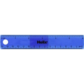 Helix Standard Ruler 6 Inch / 15cm, Assorted Colors (13107)