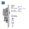 BG Electrical NBS22G-01 Double Switched Power Socket, Brushed Steel, 13