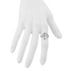 LUX ACCESSORIES Silver Tone Round Circle Tree of Life Shaped